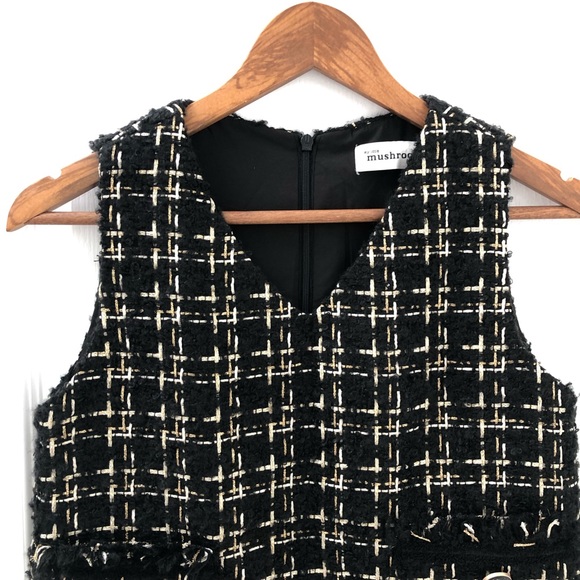 Black and Gold Tweed Dress - Picture 6 of 7